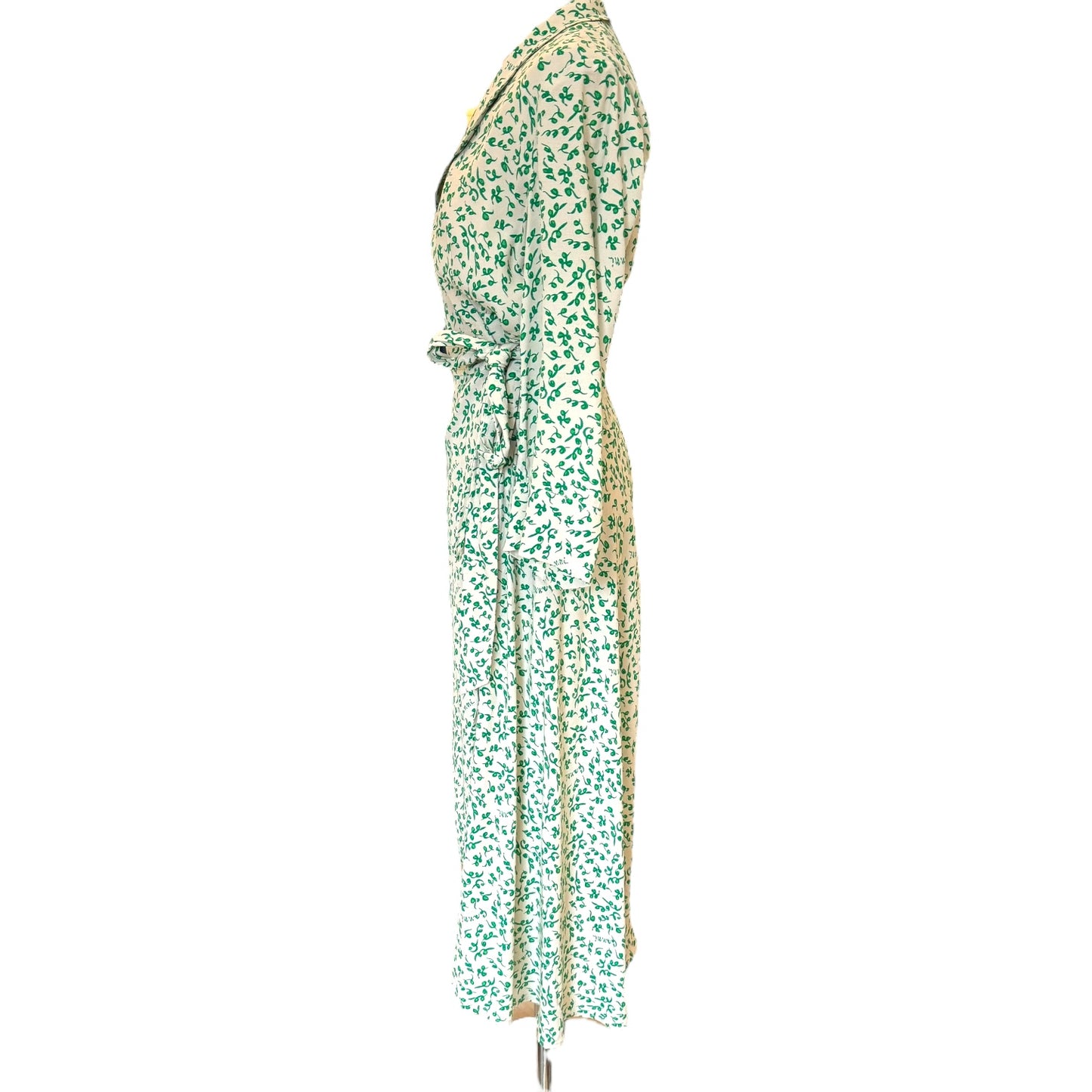 Ganni Green Floral Wrap Dress - 12