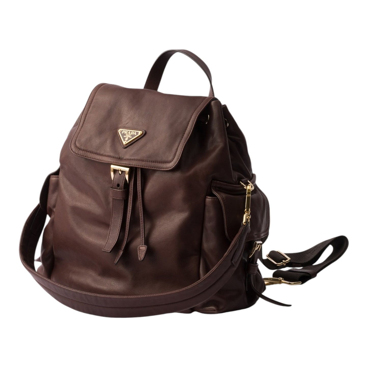 Prada Explore Medium Brown Nappa Leather Backpack