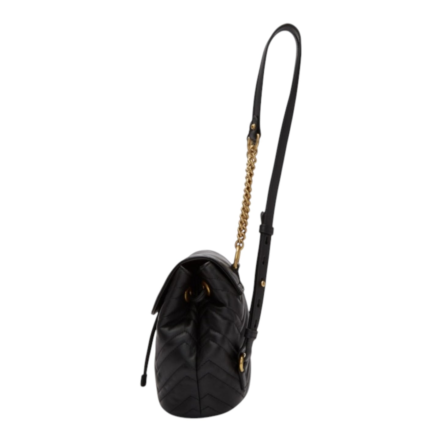 Gucci Black Mini GG Marmont 2.0 Backpack