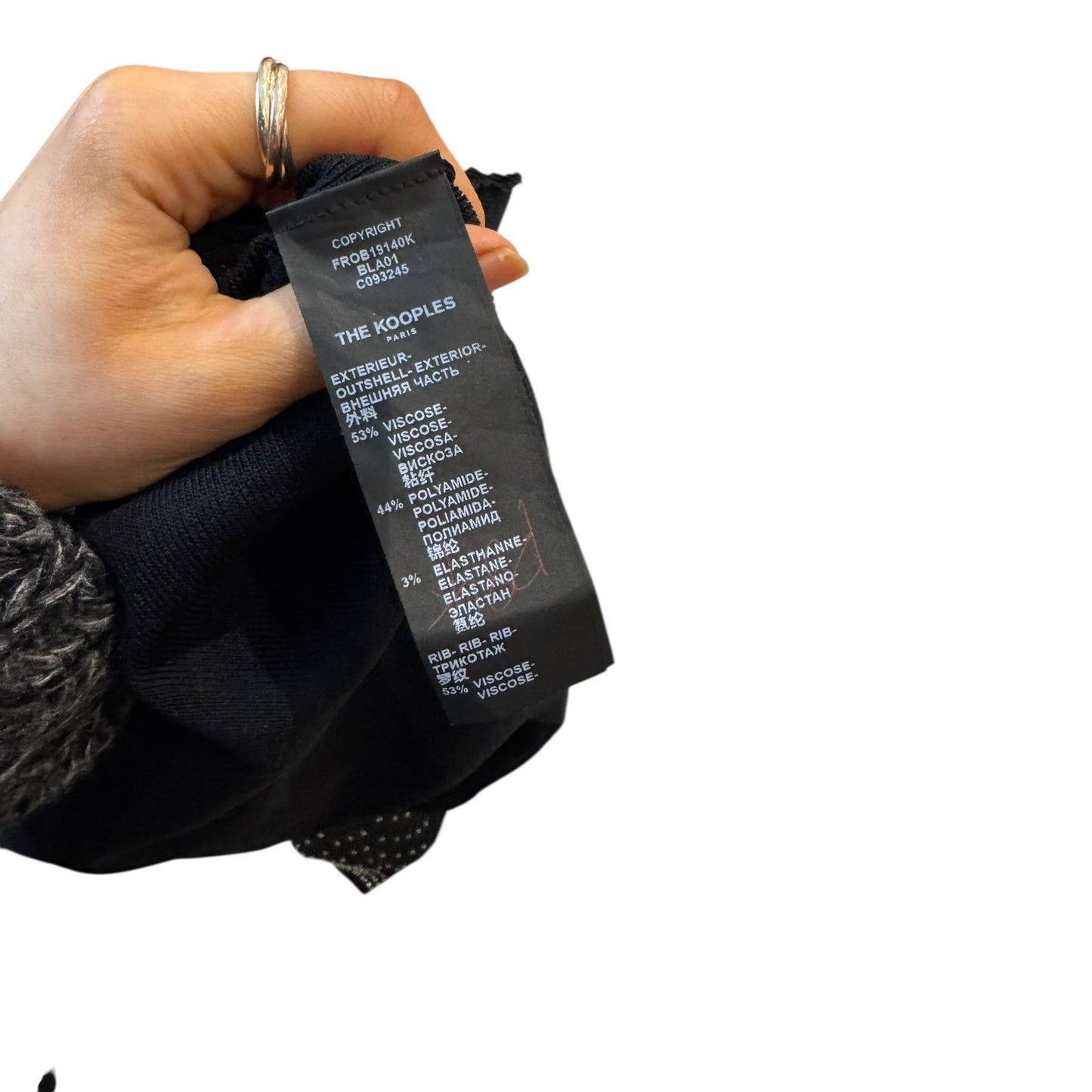 The Kooples Black Silver Studded Dress - 8