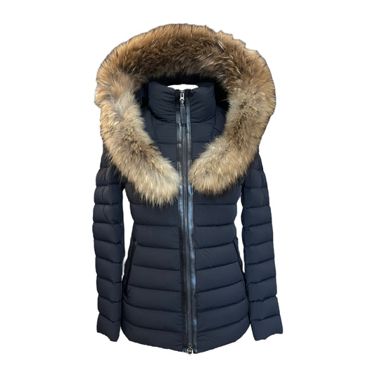 Mackage Black Fur Trim Puffer Coat