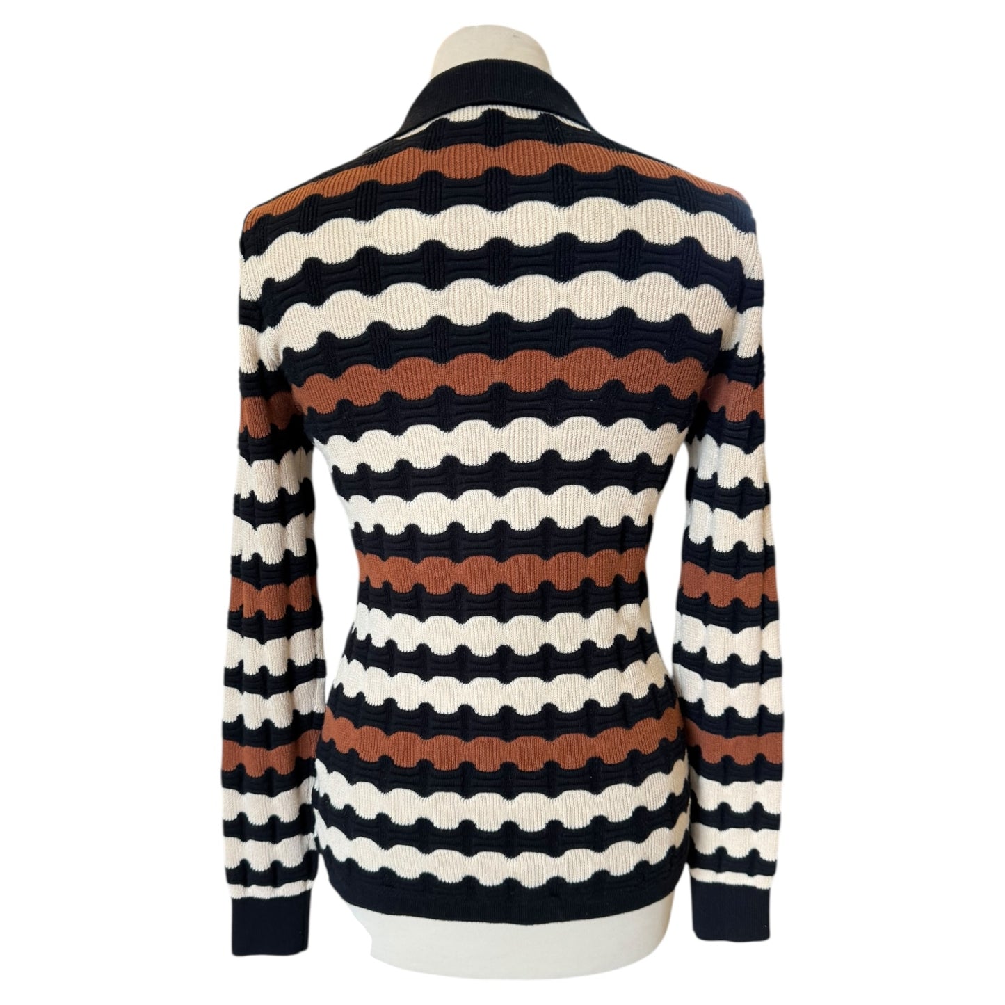 Dodo Bar Or Marvin Black Brown and Cream Cardigan - 10