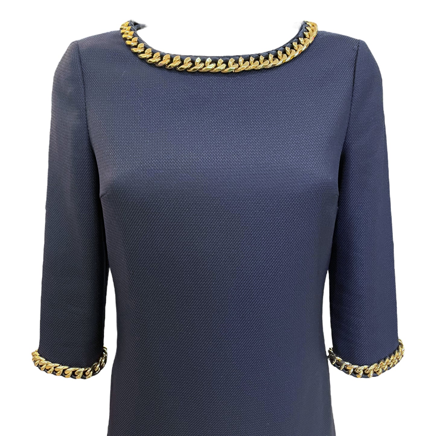 Ted Baker Navy Chain Detail Mini Dress