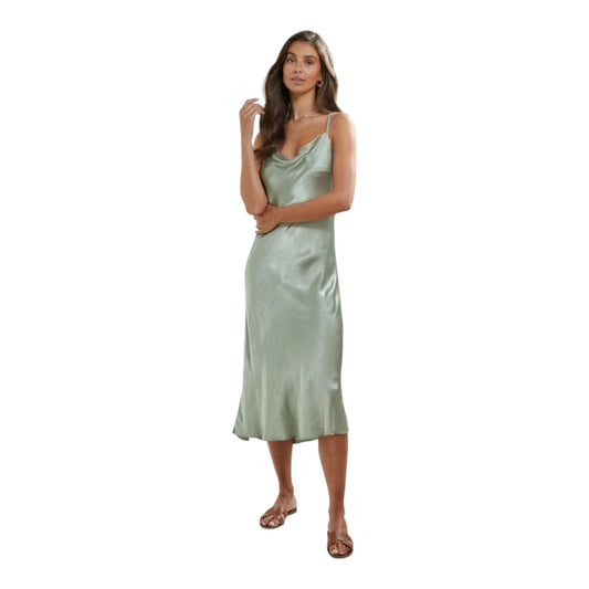 Charli Iris Satin Dress in Eucalyptus - 8/10/12/14 - NEW