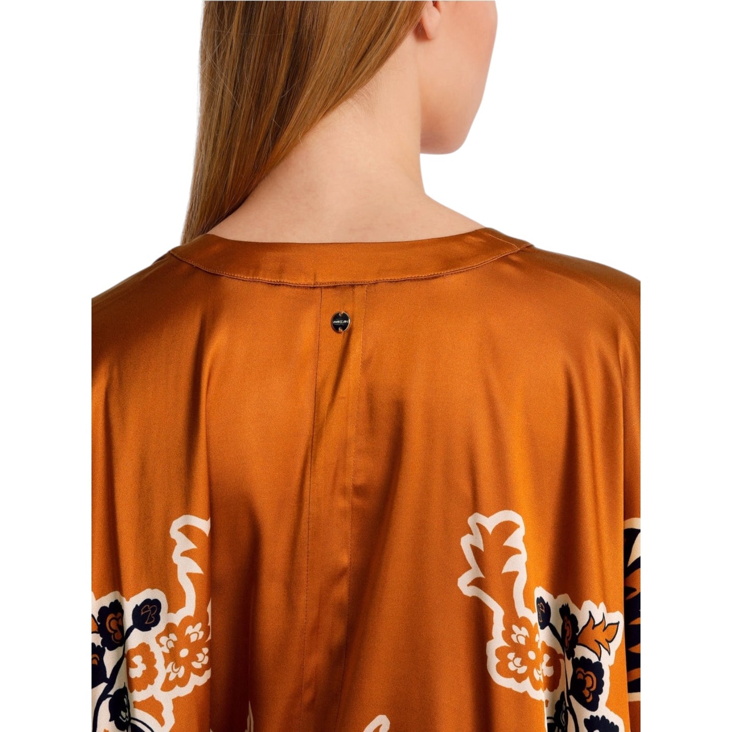 Marc Cain Ourika Gardens Orange and Black Floral Top - 16