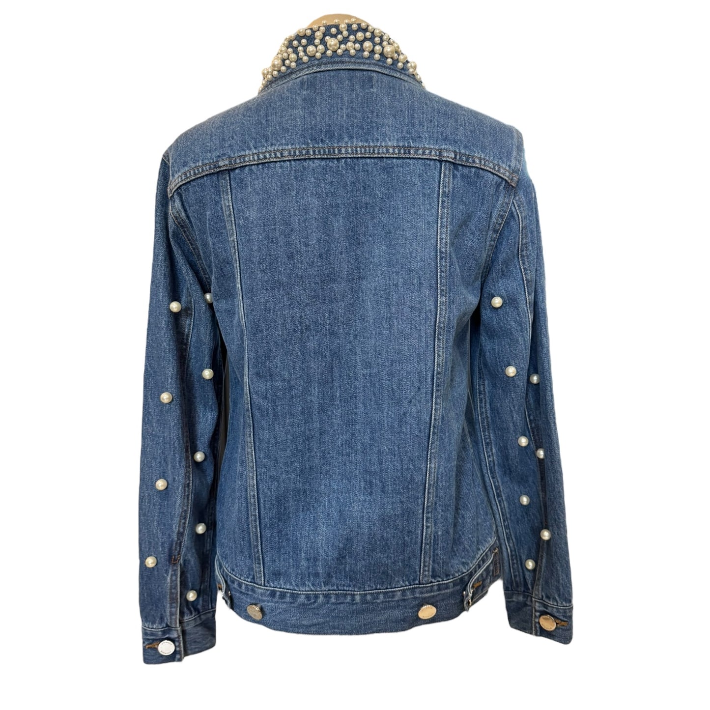 Uterqüe Denim Pearl Jacket - 10/12