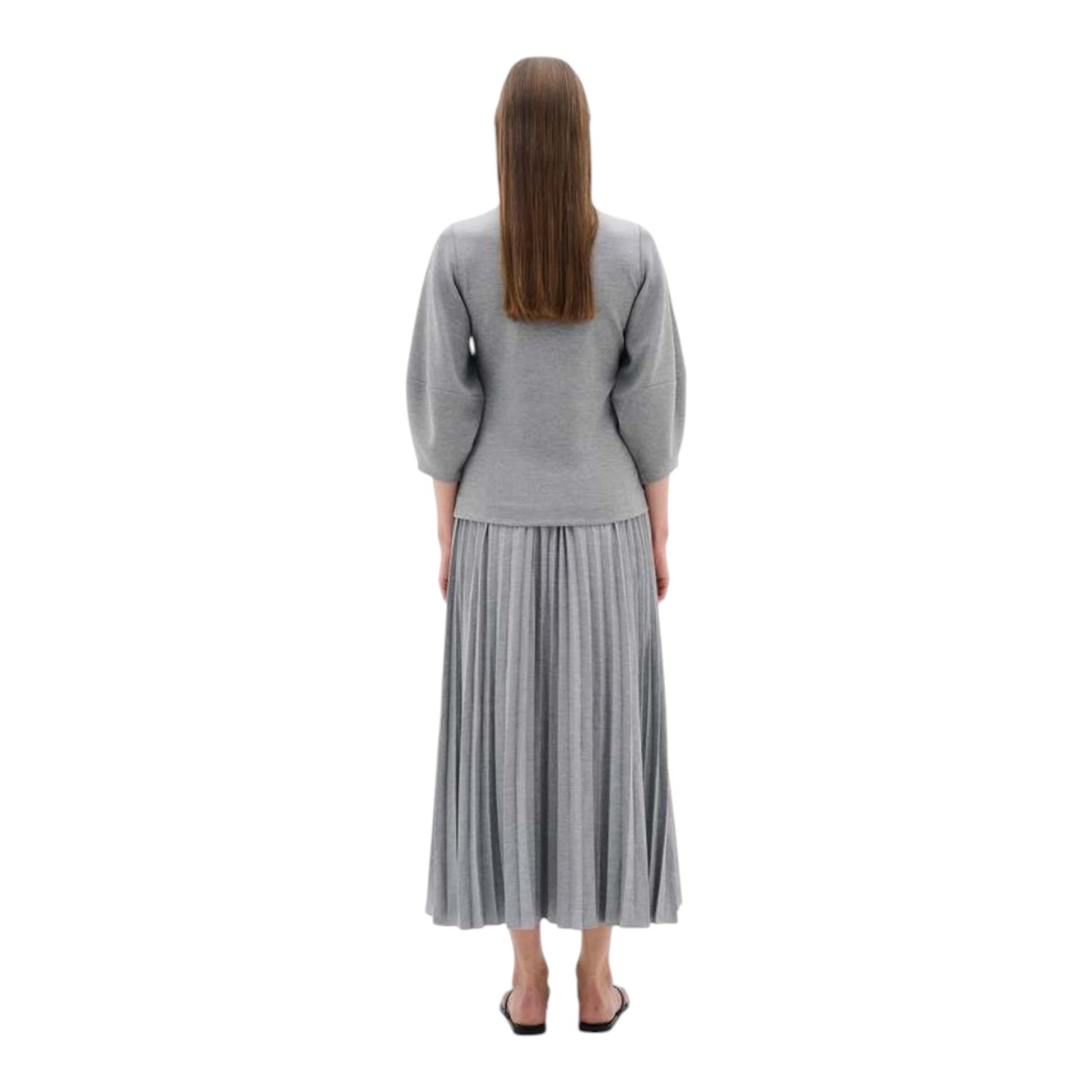 InWear Yan Skirt in Grey Melange - 12 - NEW