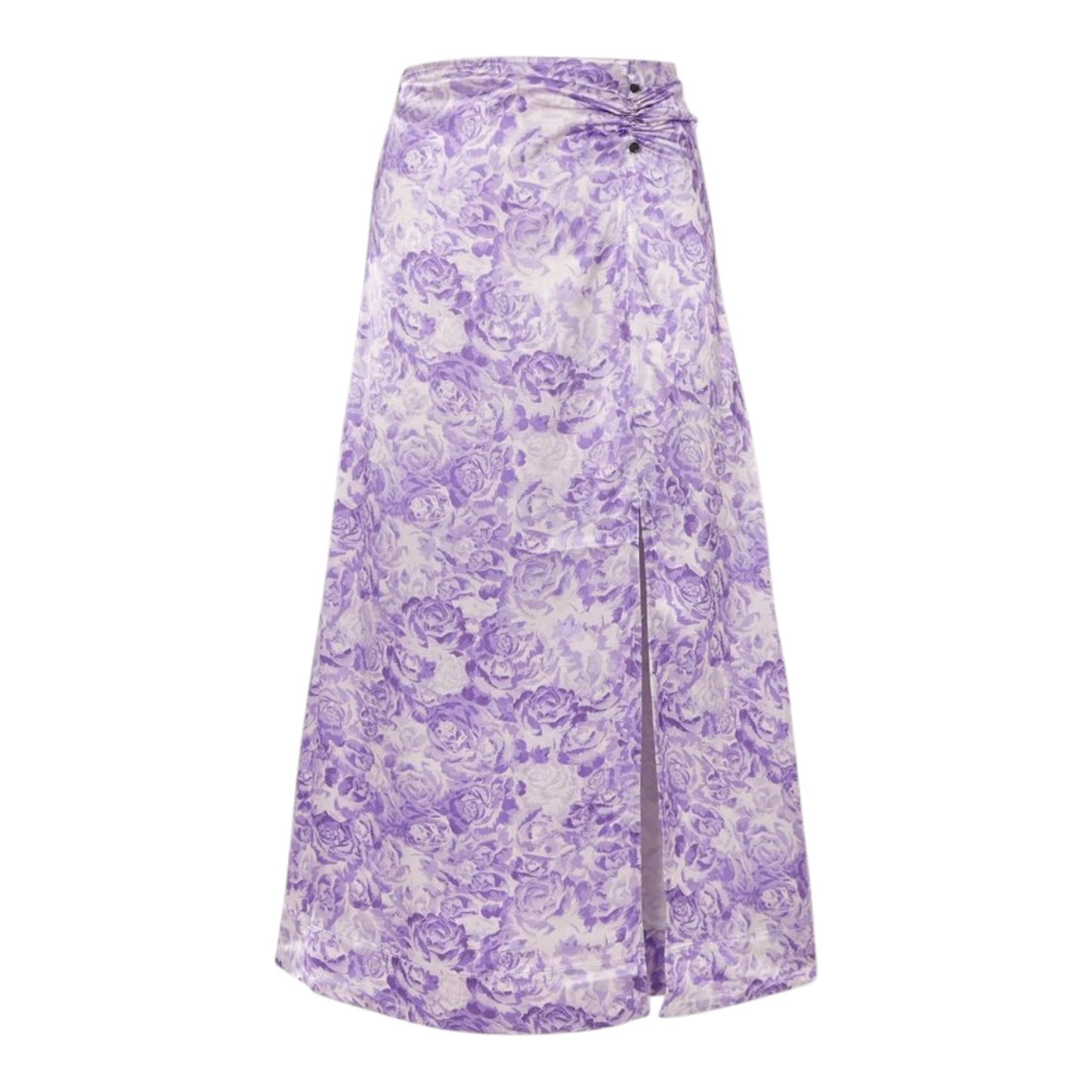 Ganni Purple Floral Midi Skirt - 10