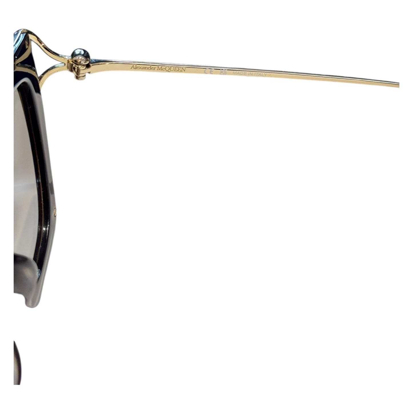 Alexander McQueen Brown and Gold Sunglasses - XL