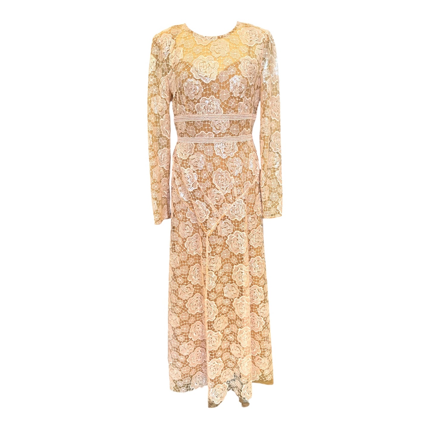 Self-Portrait Rose Lace Maxi Dress - 12
