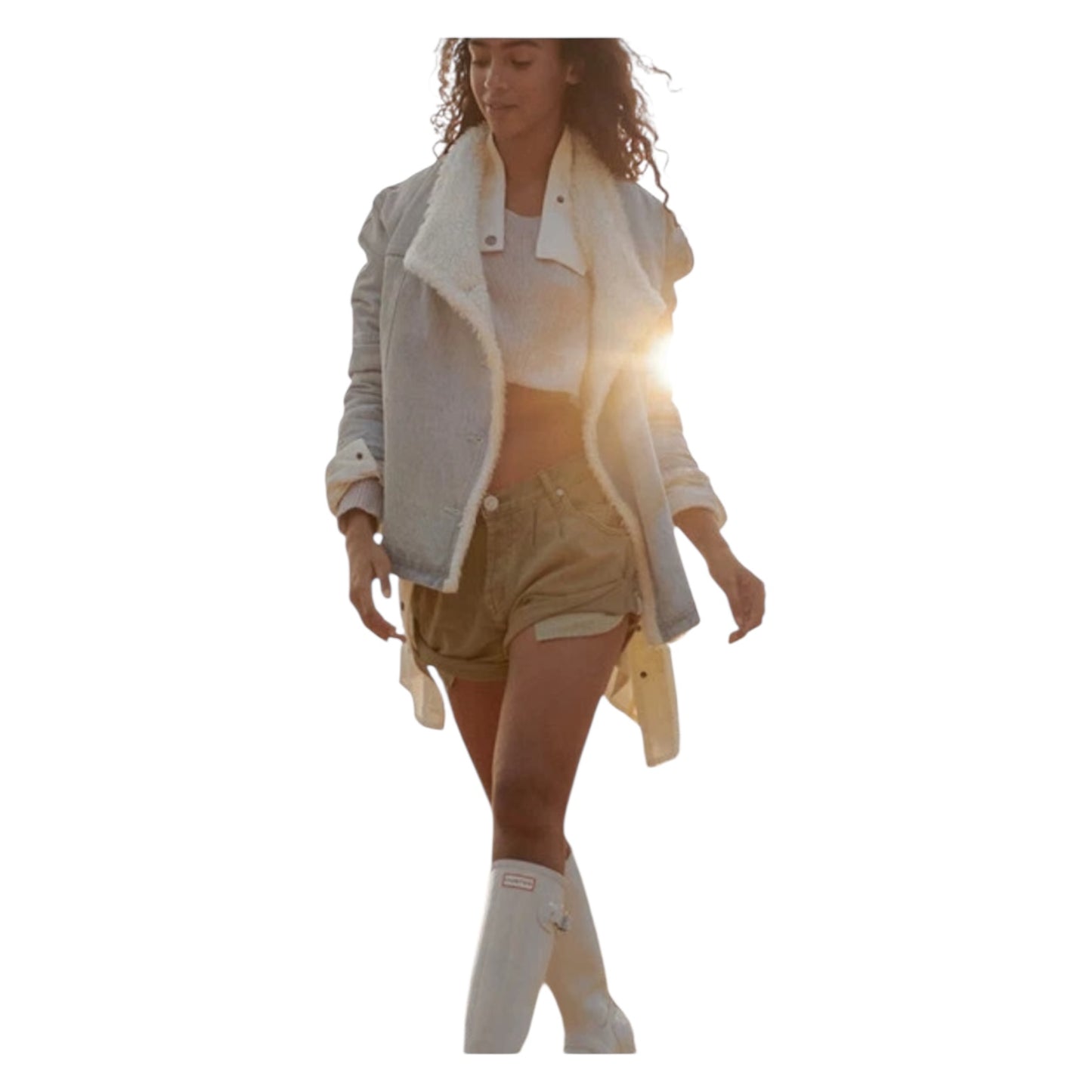 We The Free Twisted Heart Cozy Denim Jacket - 10/12 - NEW