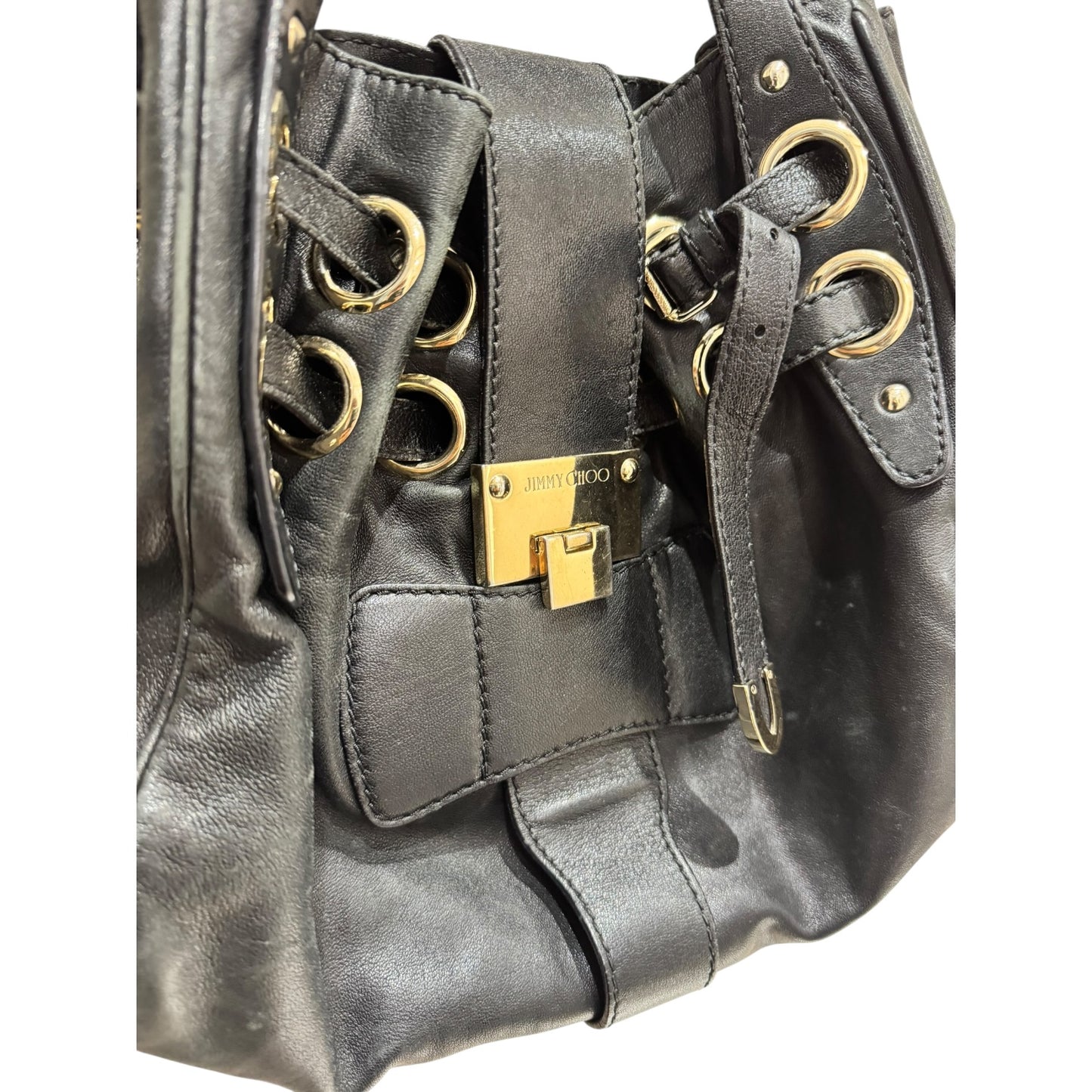 Jimmy Choo Ramona Bag in Black and Gold