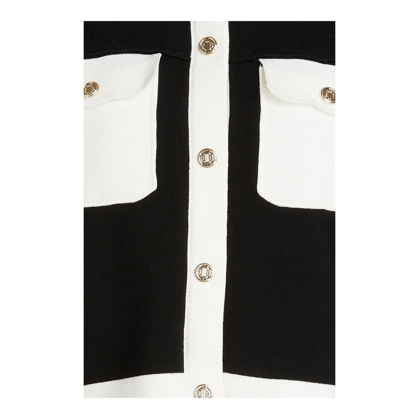 Maje Black and White Knitted Cardigan - 12 - NEW