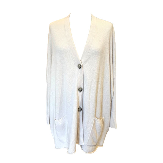 Allude Cream Cashmere and Virgin Wool Cardigan - 12/14