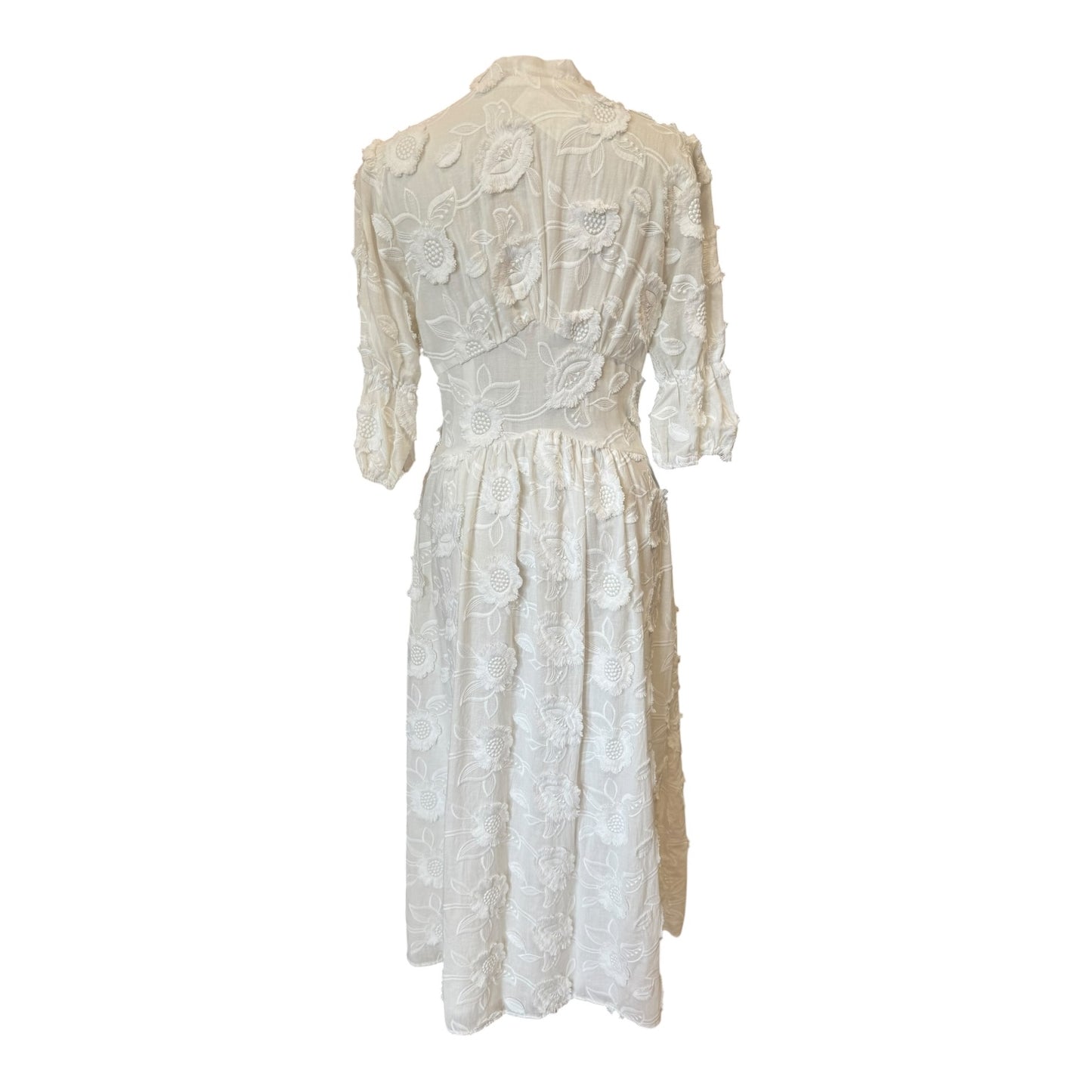 Vita Grace Sierra Embroidered Cotton Summer Day Dress - 8/10