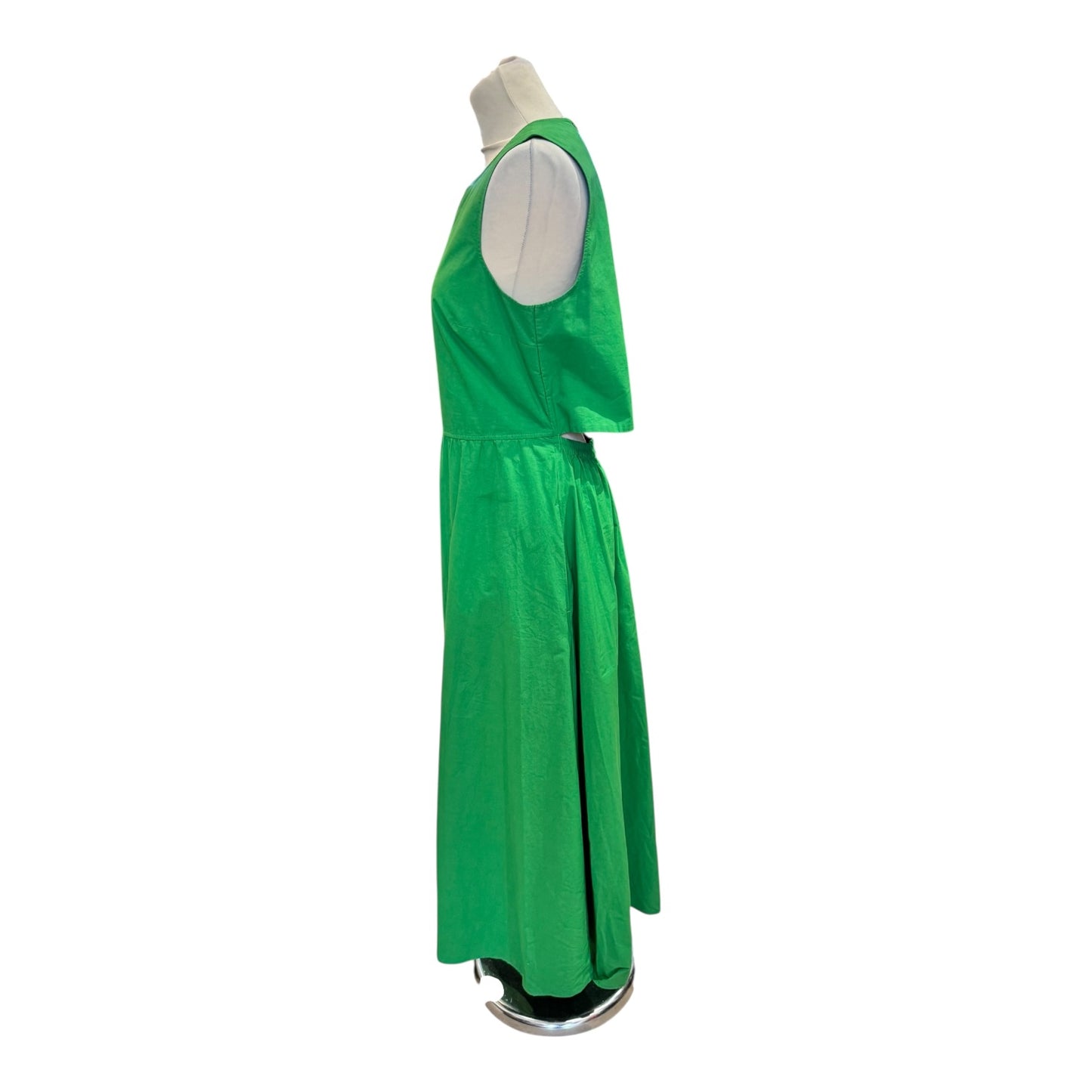 COS Green Open-back Cotton Midi Dress - 12/14