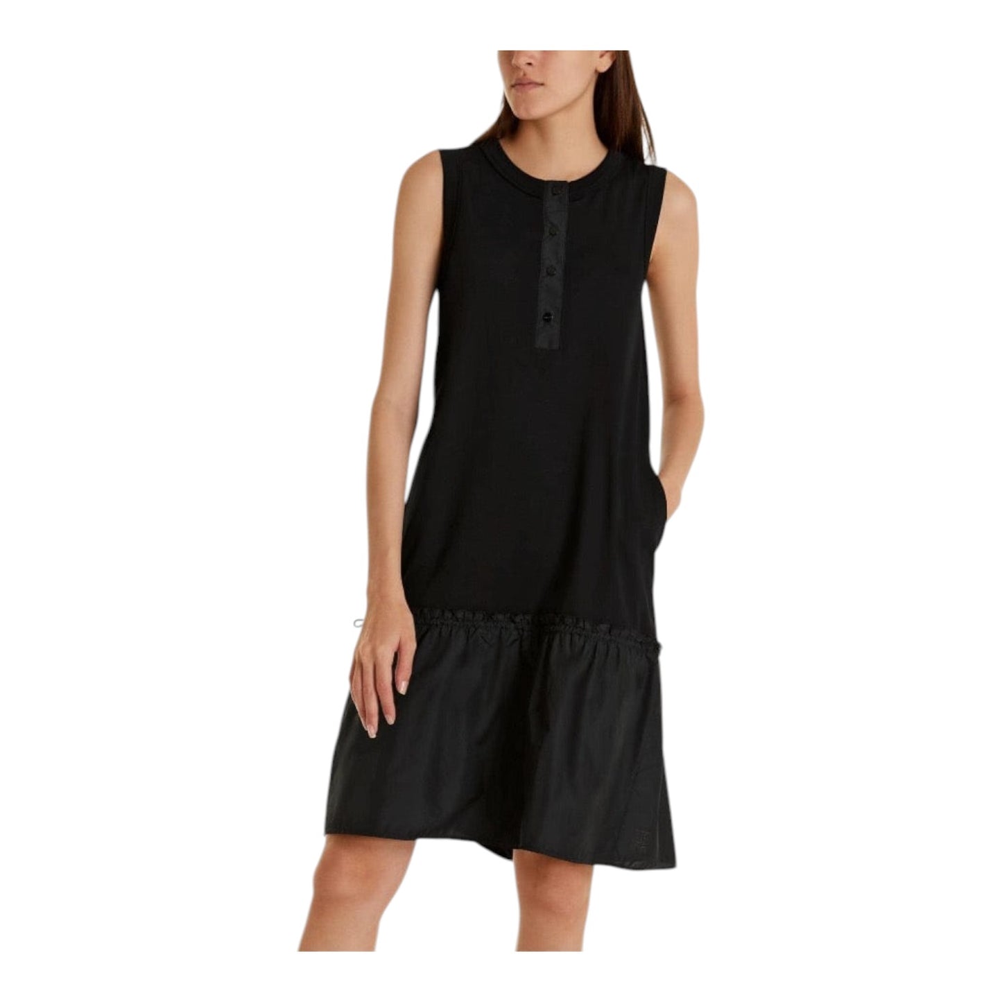 Marc Cain Black Drop Waist Dress - 8