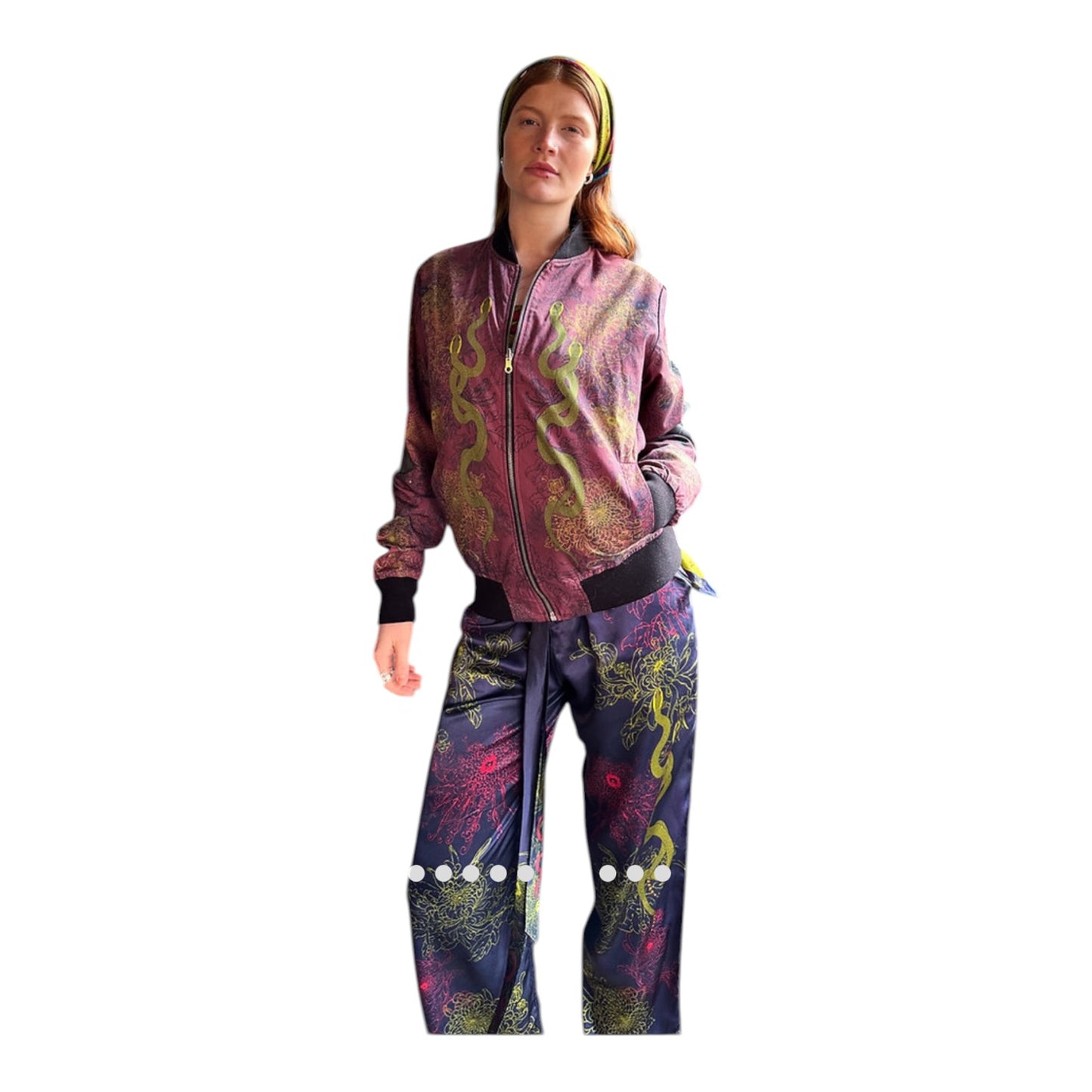 Eadach by Sara O'Neill Morrigan Reversible Unisex Bomber Jacket - 8