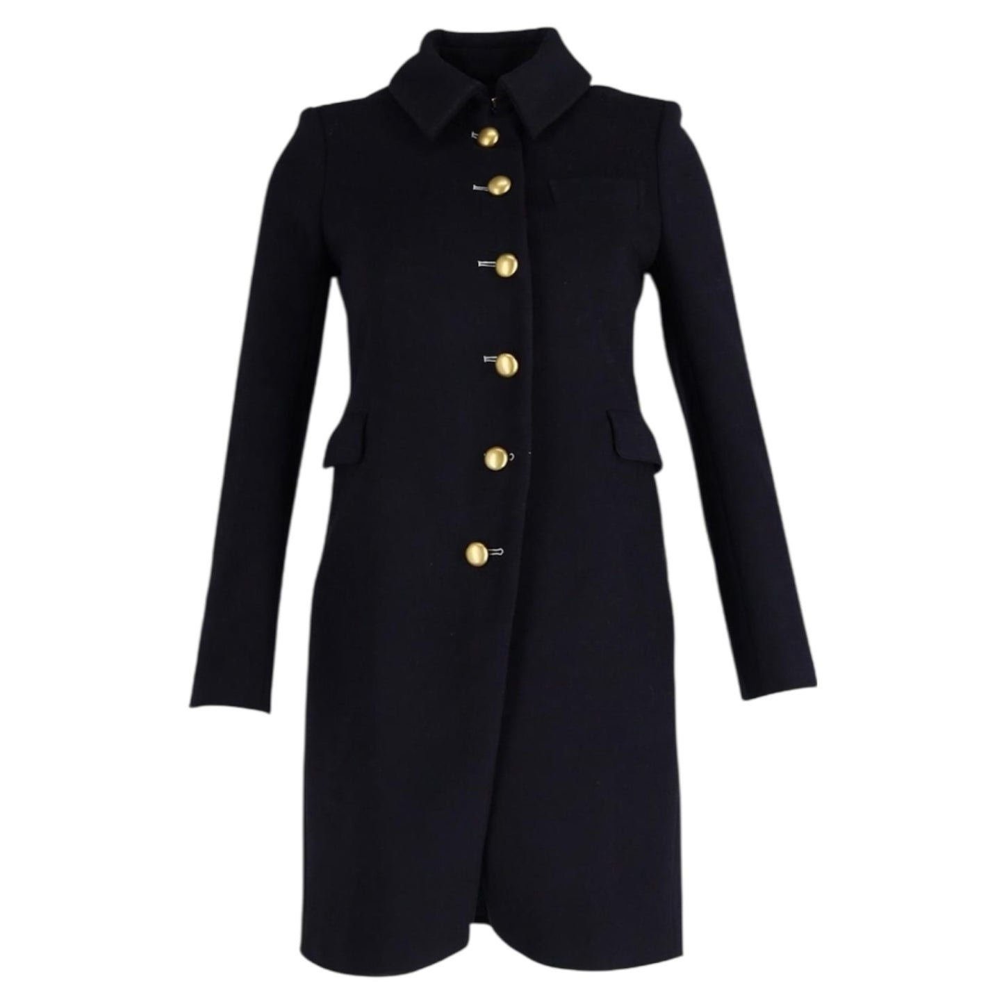 Marc Jacobs Navy Virgin Wool Coat - 10