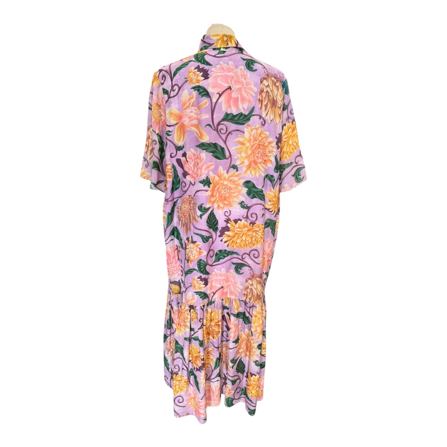 Gant Dahlia Print Maxi Dress in Cotton and Silk - 12