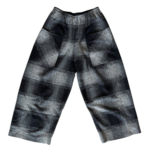 Elemente Clemente Black and Grey Flannel Trousers - 10/12