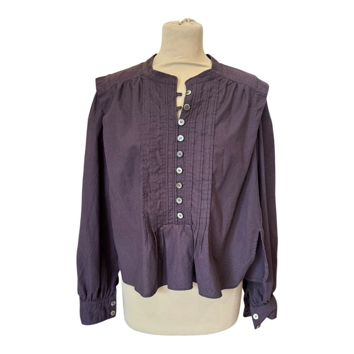 Marant Étoile Okina Pintucked Cotton Blouse - 14