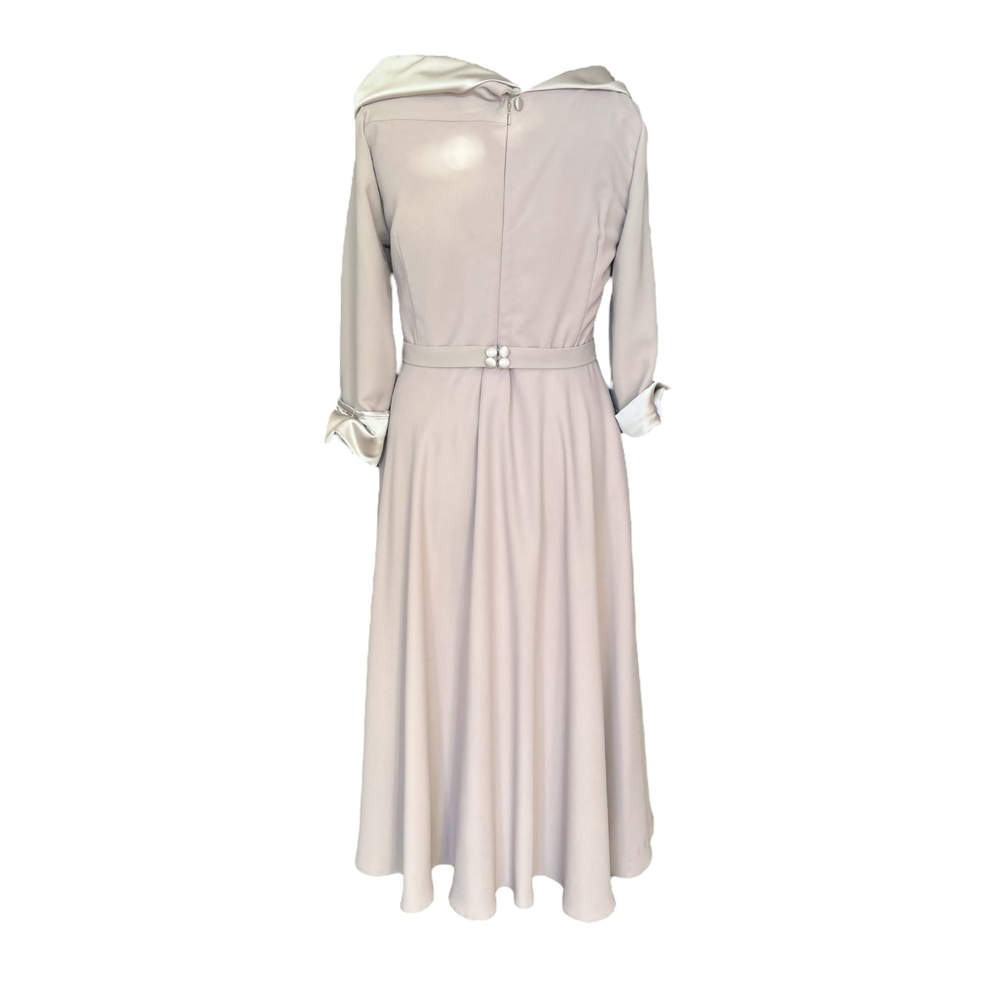 Una Rodden Bespoke Taupe Dress