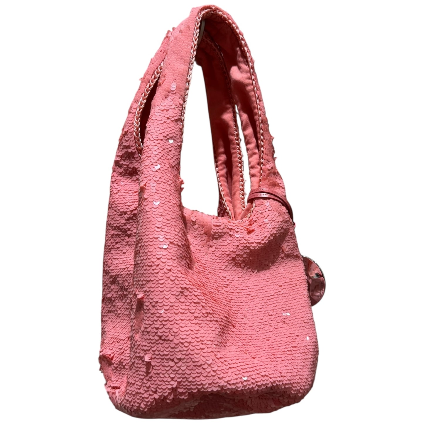 JW Anderson Pink Mini Sequined Tote Bag