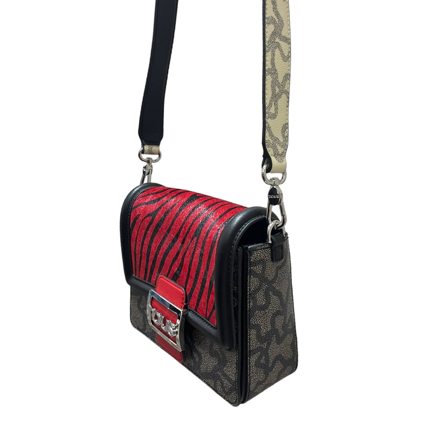 Tous Red and Black Crossbody Bag