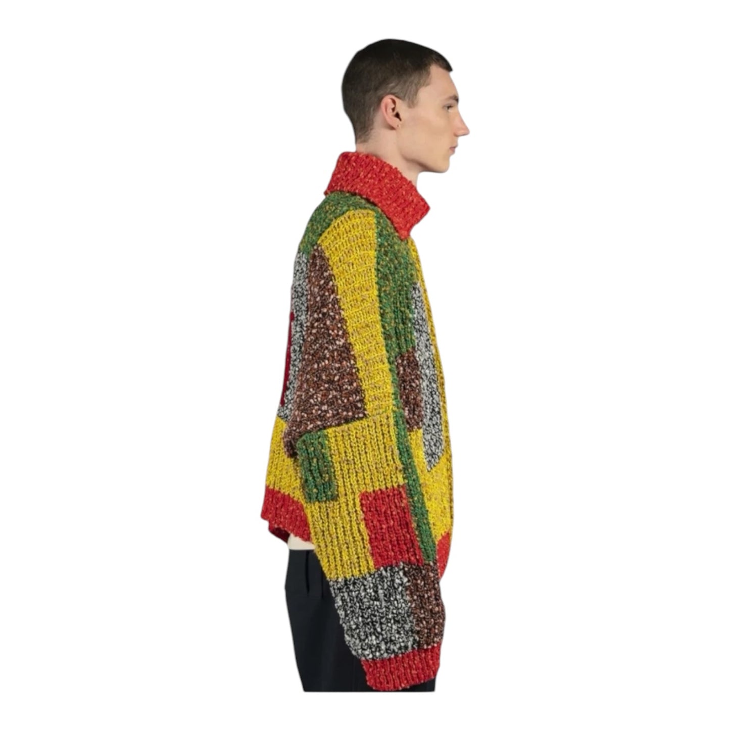 JW ANDERSON Anchor Patchwork Cardigan in Multi
