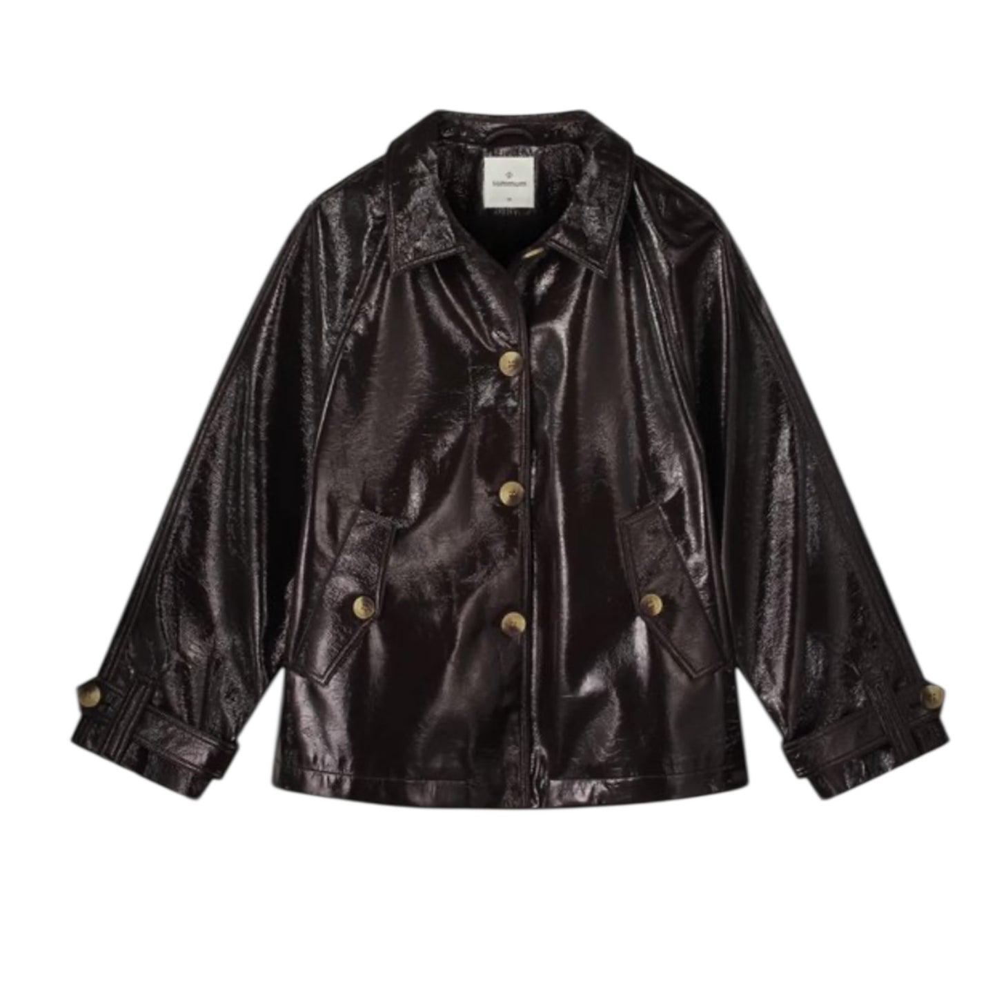 Summum Chocolate Brown Patent Jacket - 16