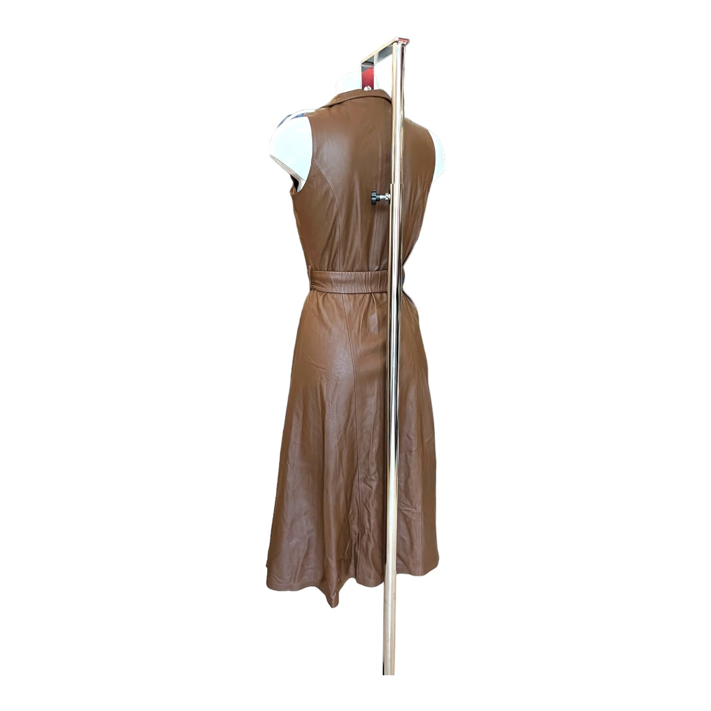 Karen Millen Brown Leather Dress - 8/10 - NEW