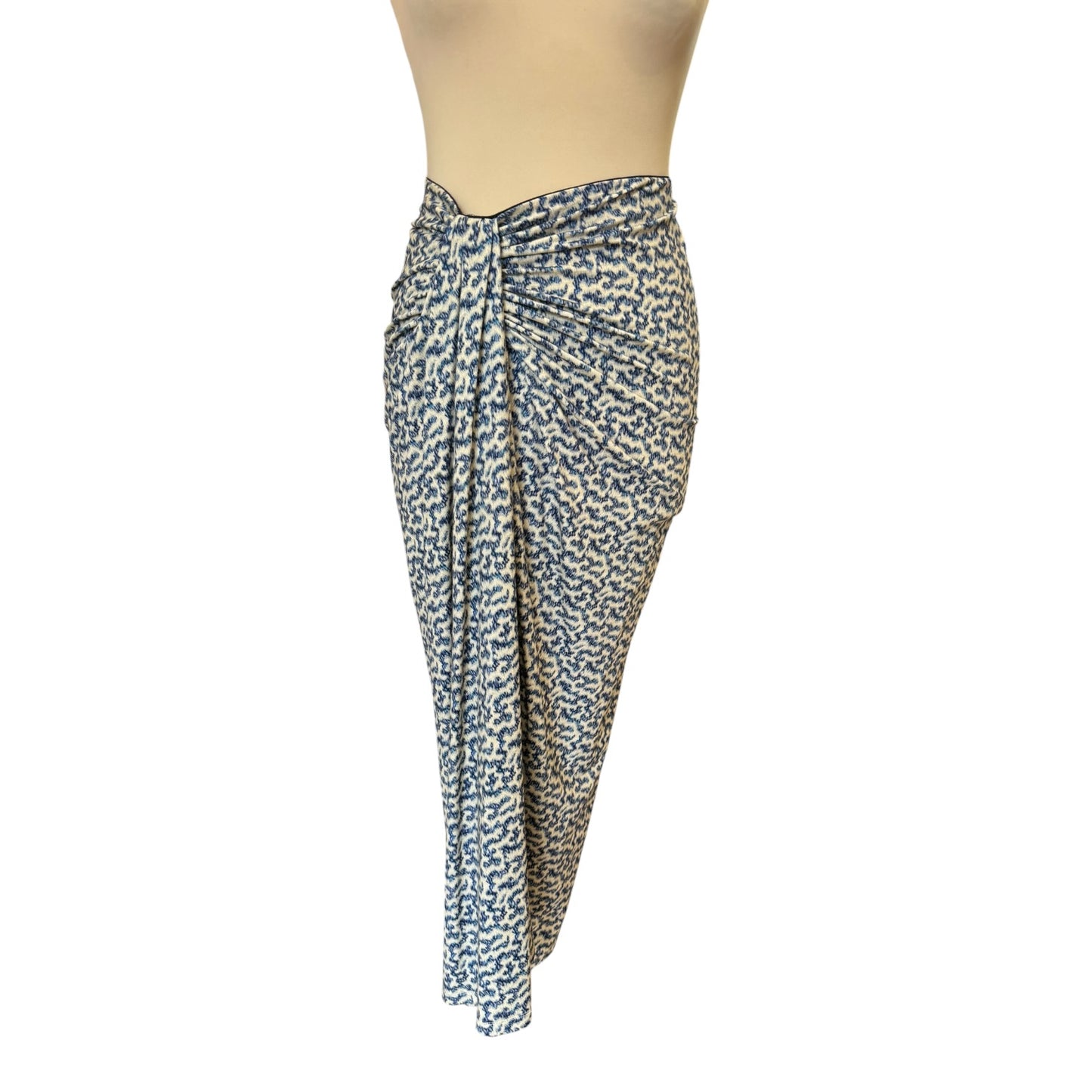 Isabel Marant Jeldia Blue Pattern Skirt - 10