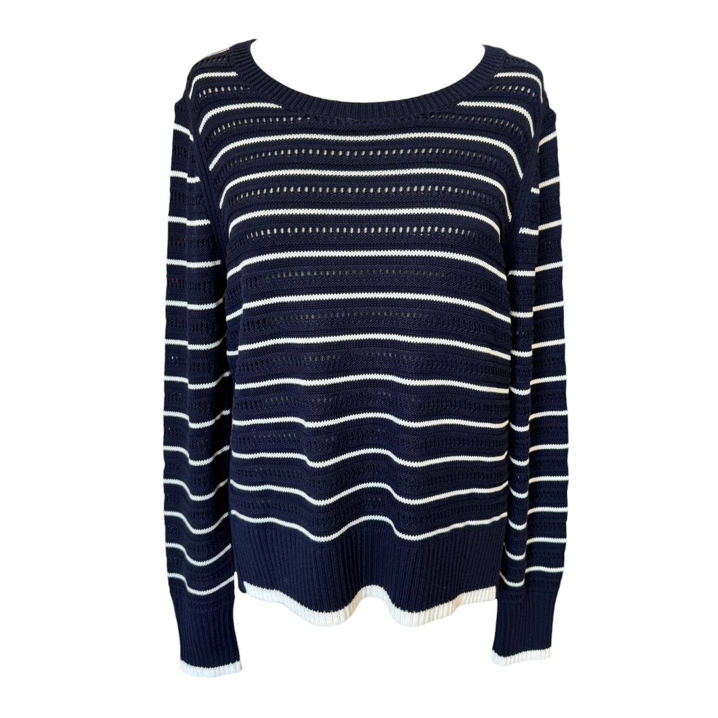 Emme Marella Navy and White Stripe Sweater - 14/16