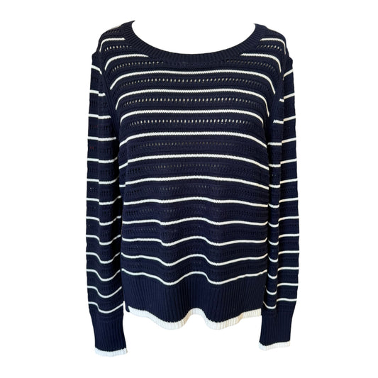 Emme Marella Navy and White Stripe Sweater - 14/16