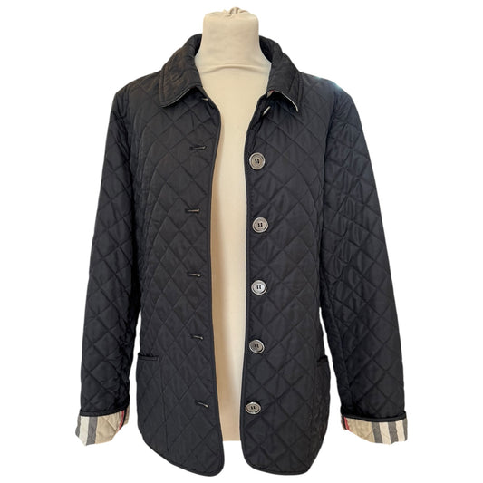 Burberry Black Quilted Jacket with Nova Check Lining - 14