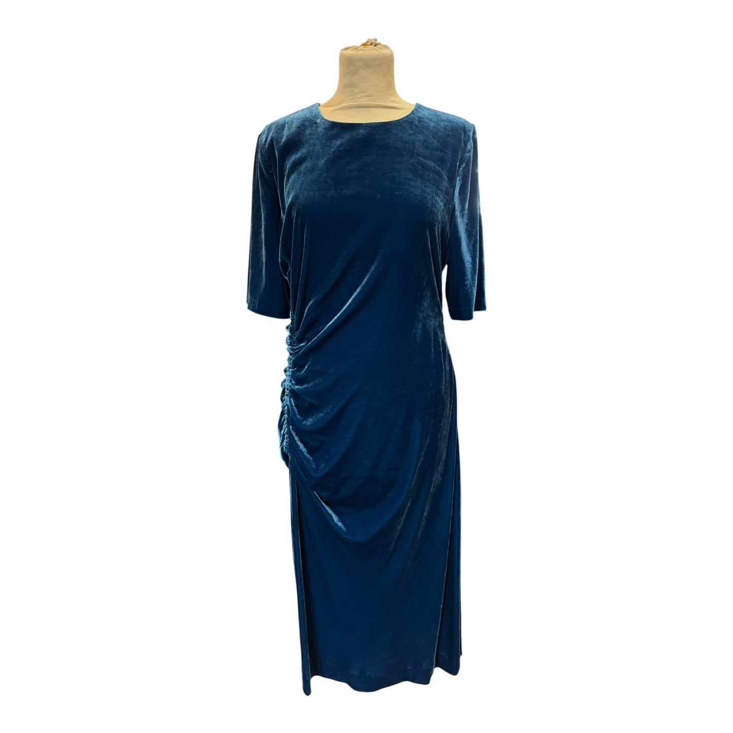 LK Bennett Teal Velvet Dress - 12/14