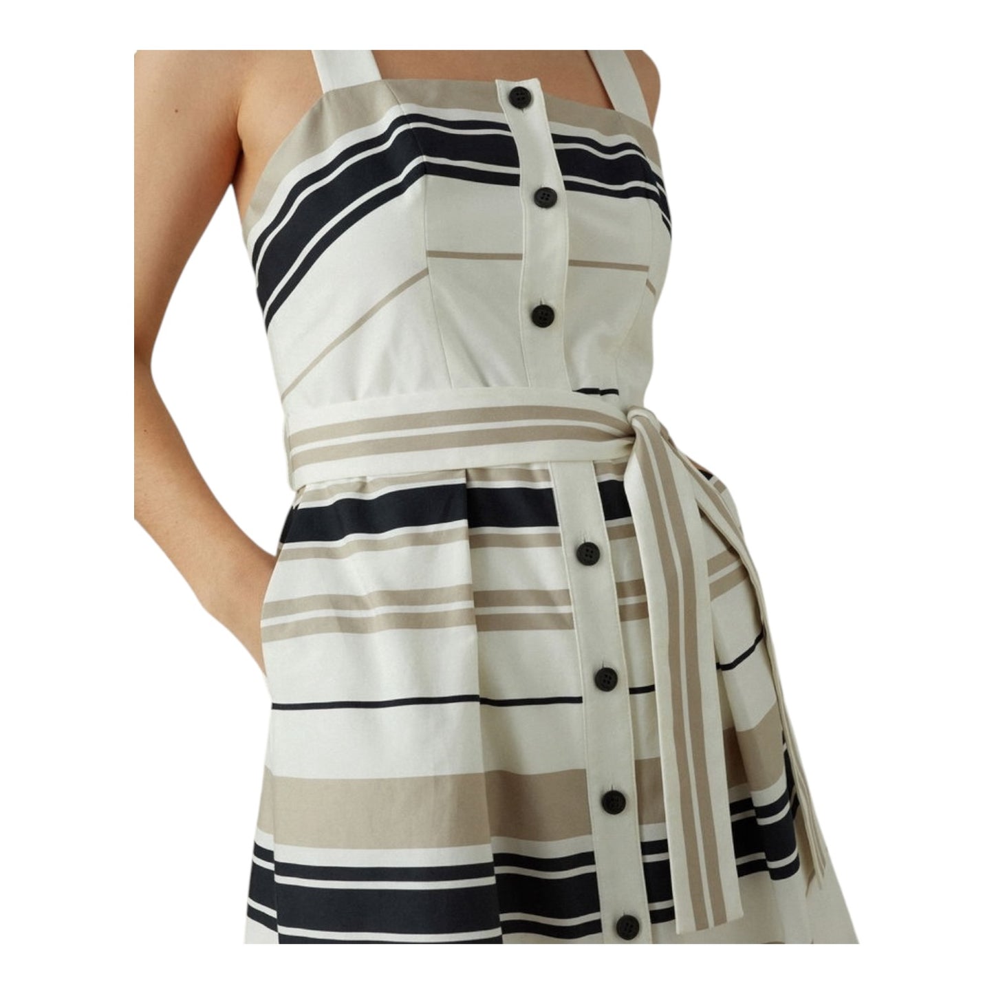 Karen Millen Striped Day Dress - 8 - NEW