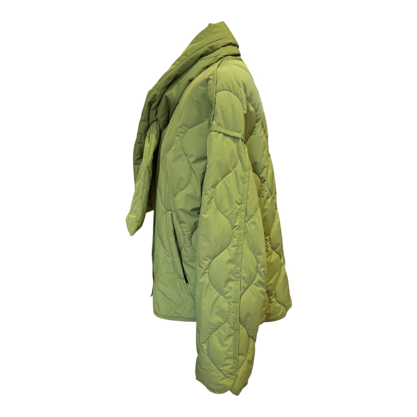 Green Goose Quilted Jacket with Detachable Scarf - 12 - NEW
