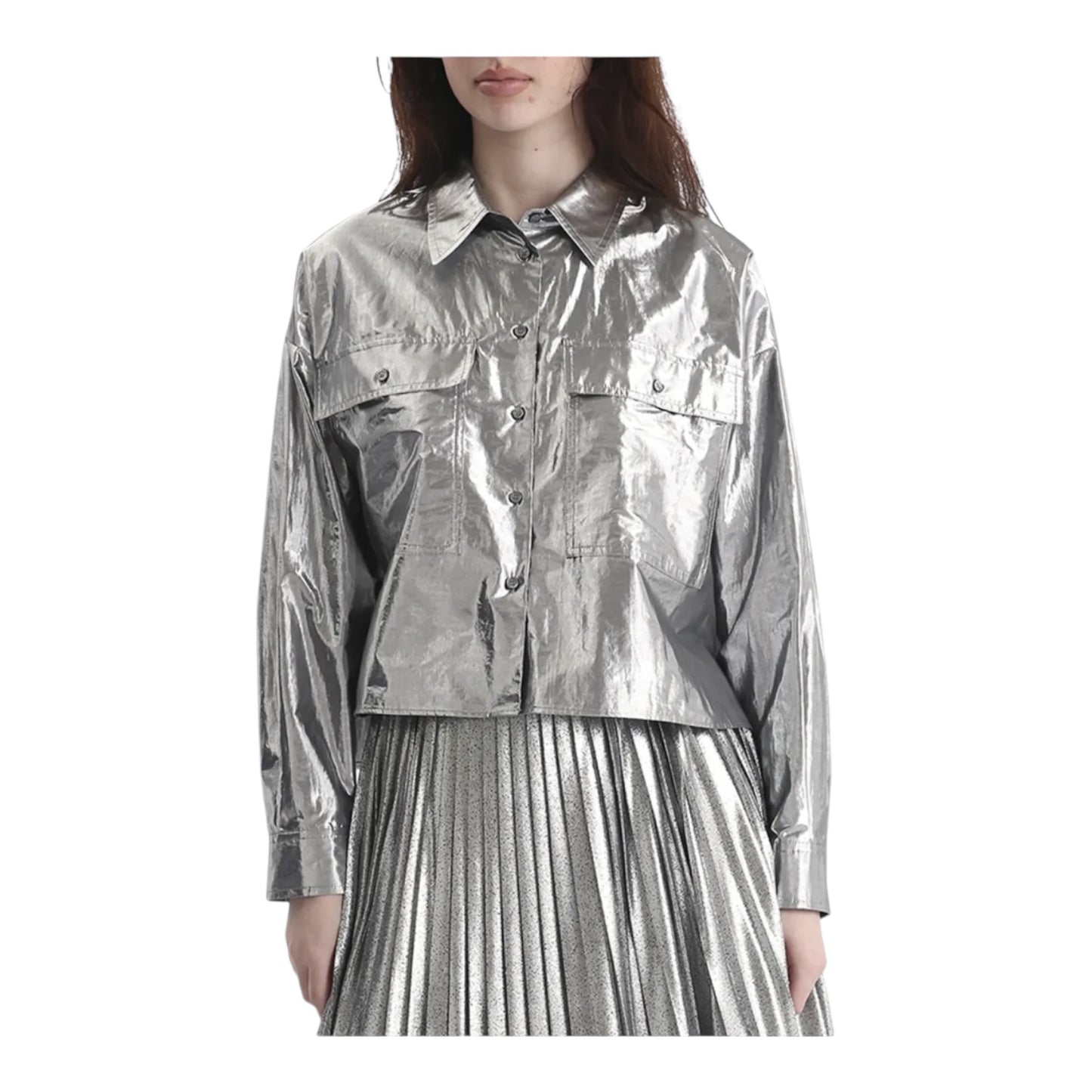 Weekend Max Mara Silver 'Aldeno' Shirt - 10/12
