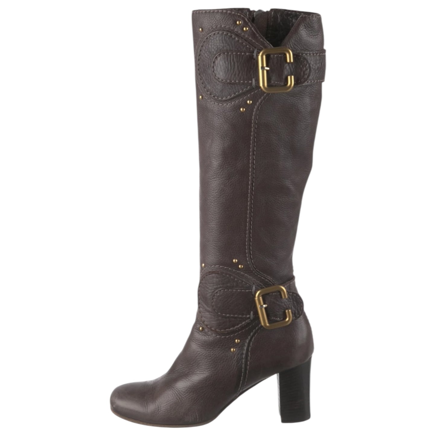 Chloe Dark Brown Knee High Boots - 39 / 6