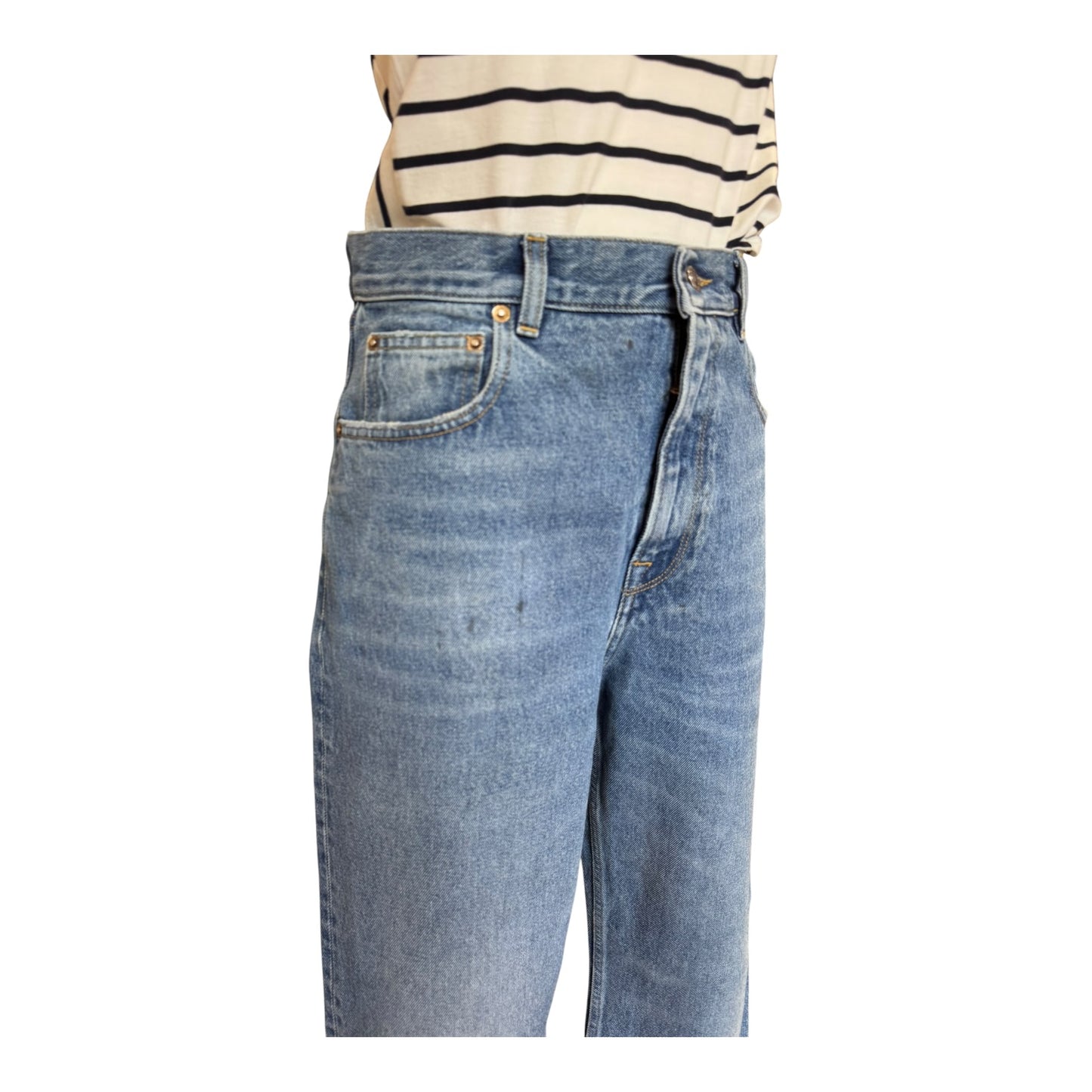 Golden Goose Distressed Kim Wide Leg Jeans - 10