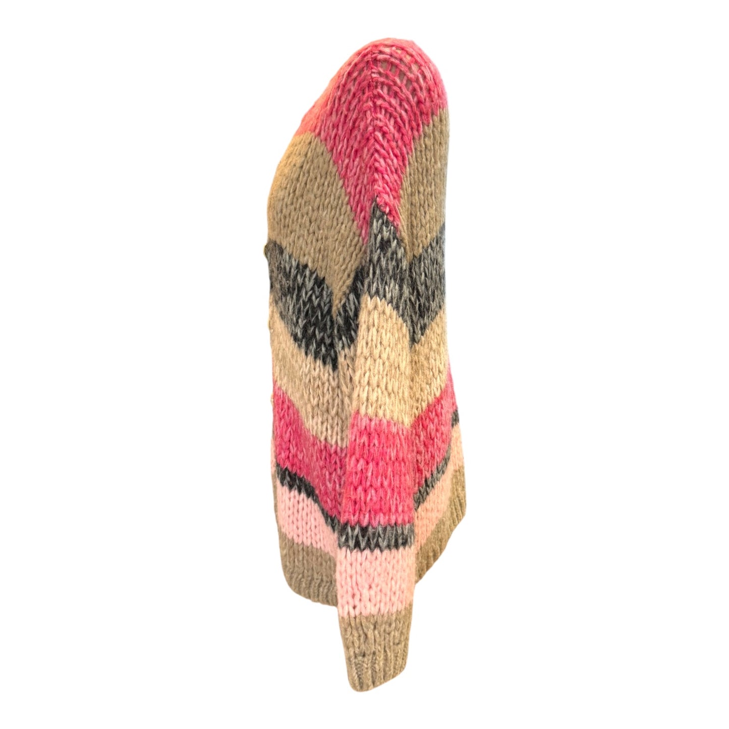 Luisa Cerano Pink Chunky Knit Cardigan - 10