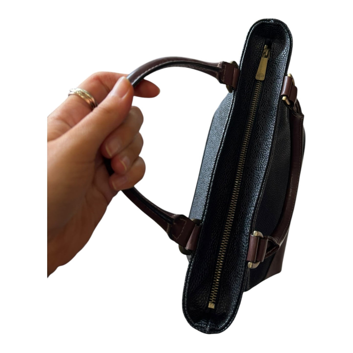Mulberry Scotch Grain Black and Brown Hellier Bag