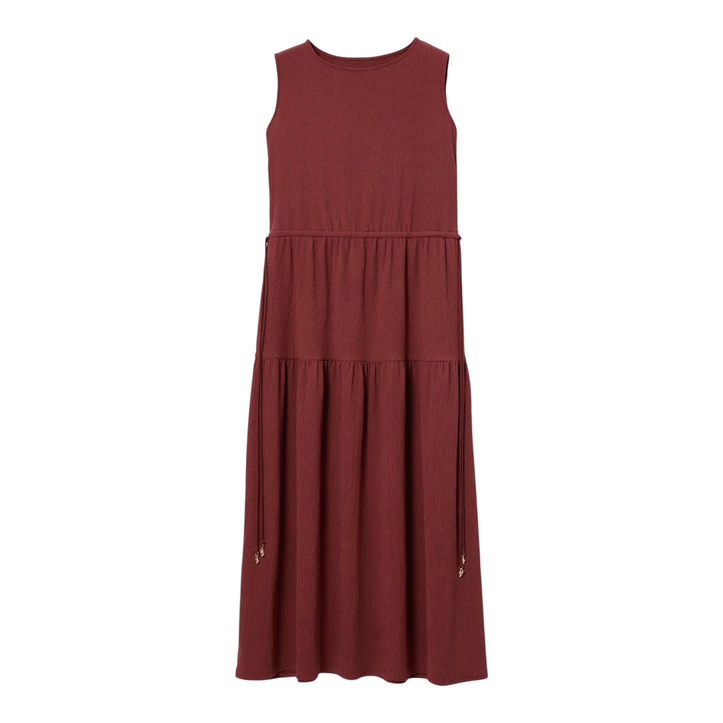 Jigsaw Brown Fine Crinkle Jersey Maxi Dress - 16