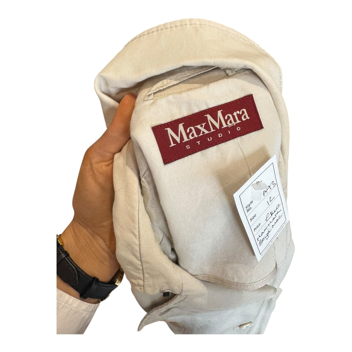 Max Mara Studio Beige Mac Coat - 12