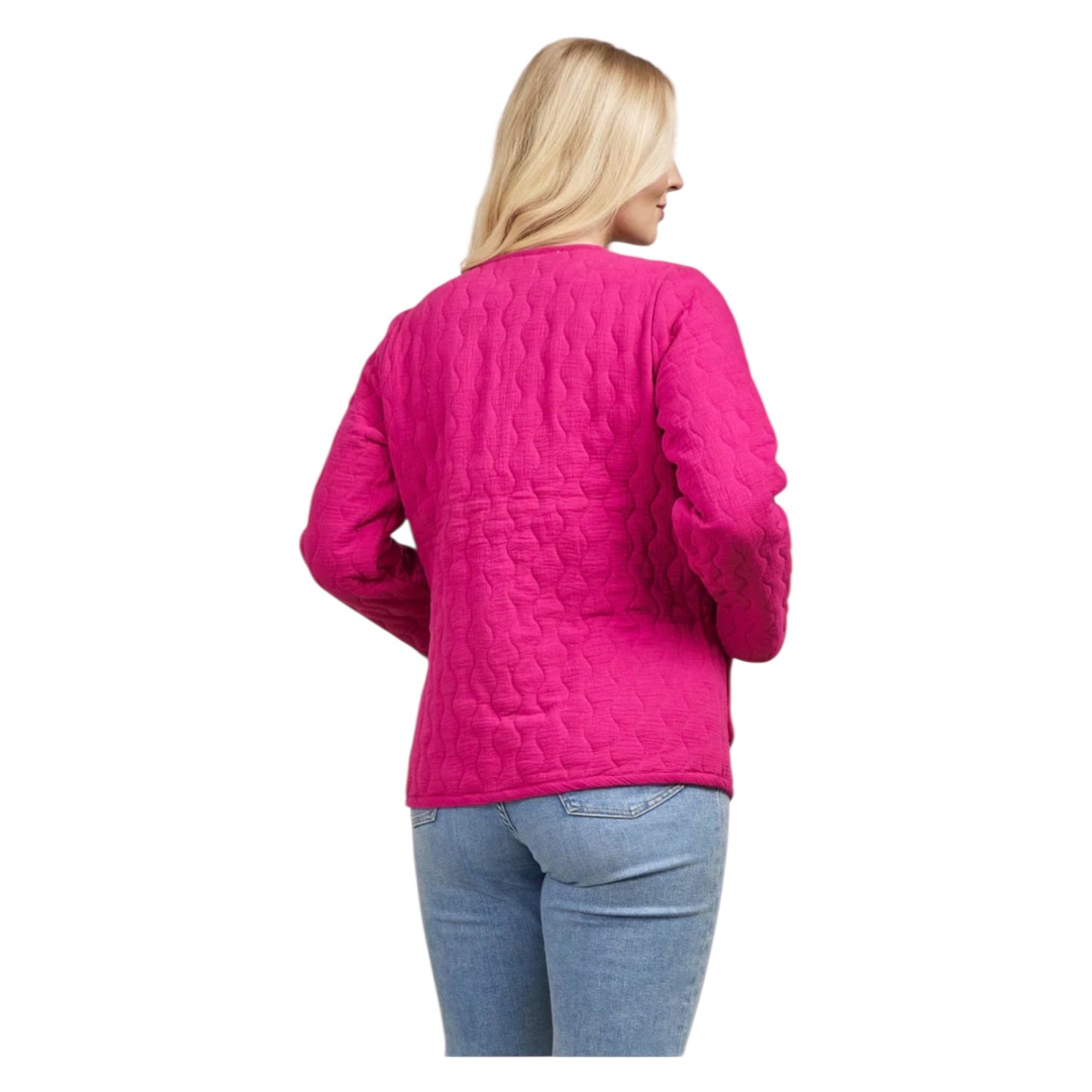 Mudflower Pink Cotton Quilted Jacket - 12