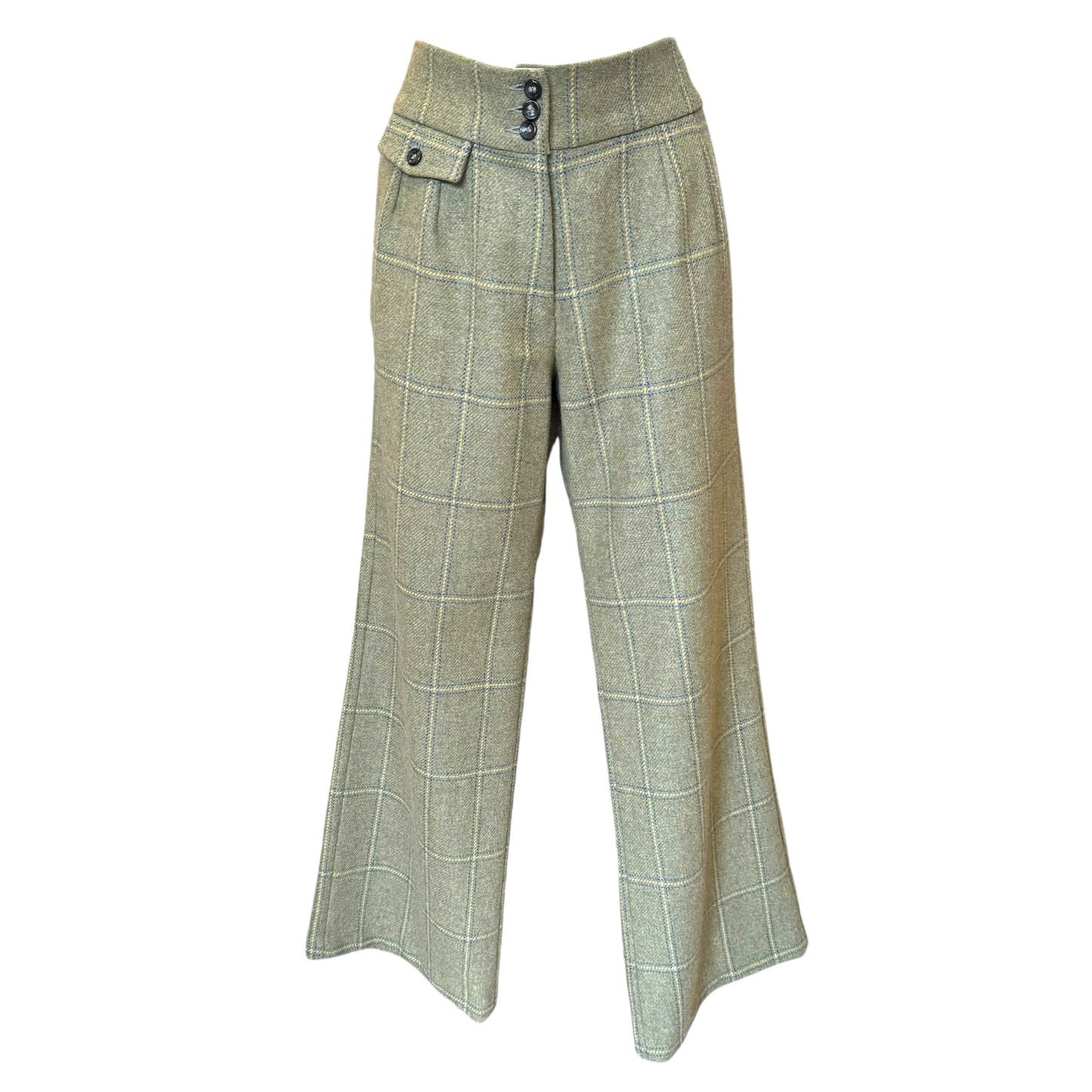 Liberty Freedom Green Wool Trousers - 14