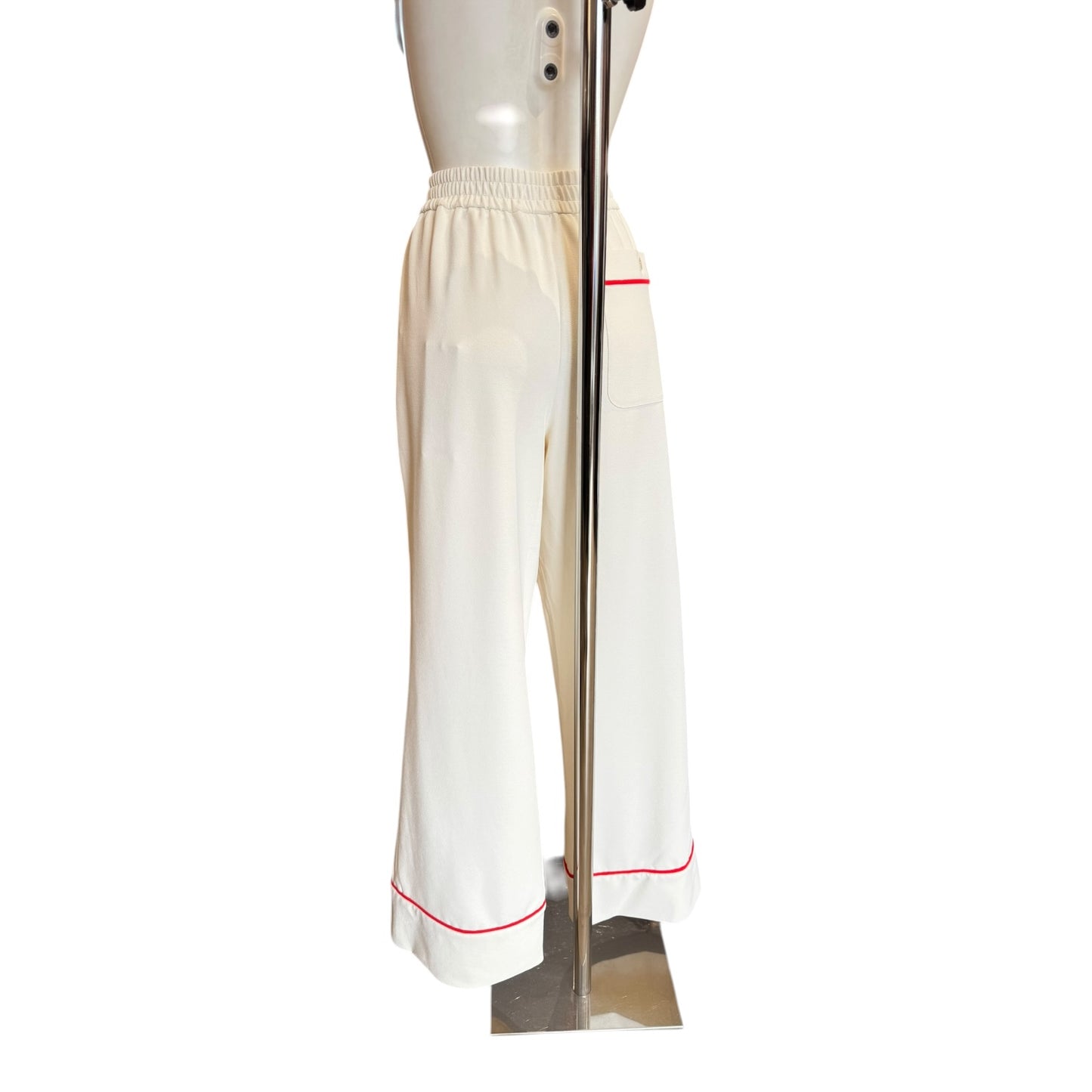Essentiel Antwerp Off White Red Trim Trouser Suit - 14 - NEW