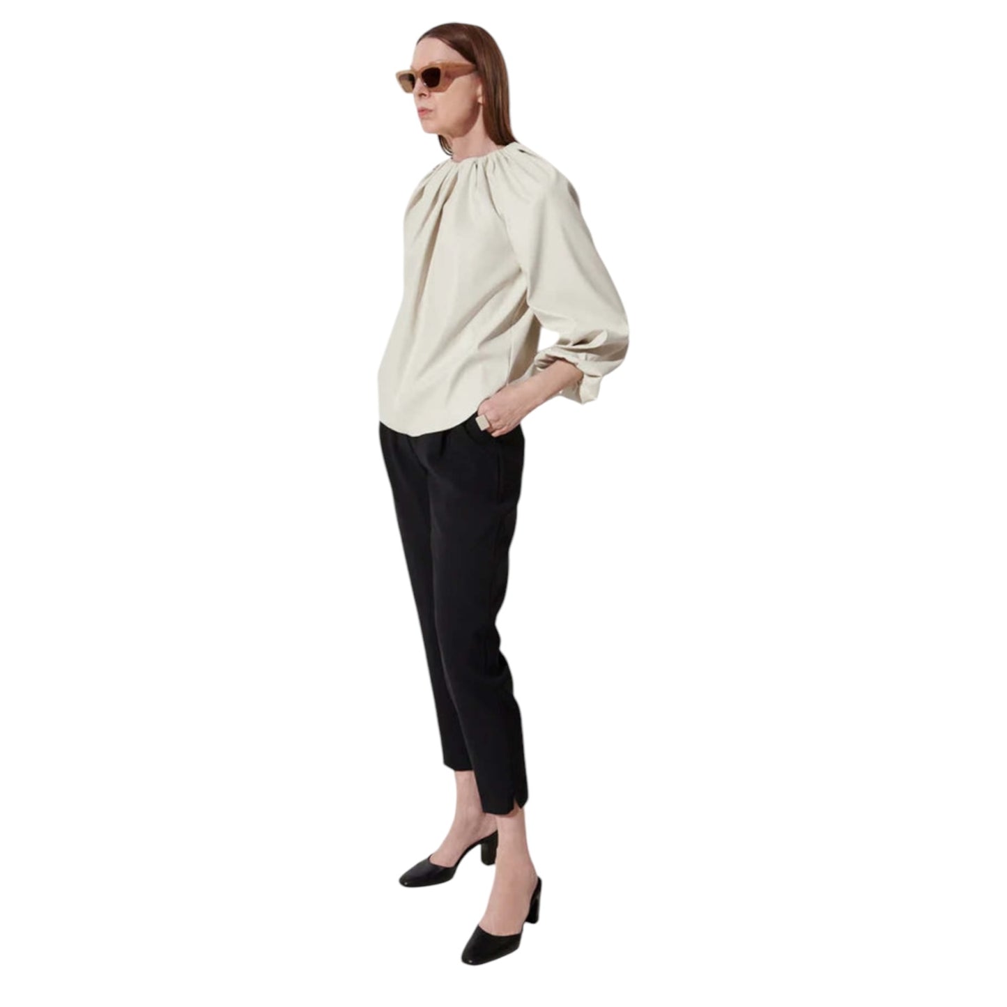 Rachel Comey 'Boyd' Cream Pleather Top - 10